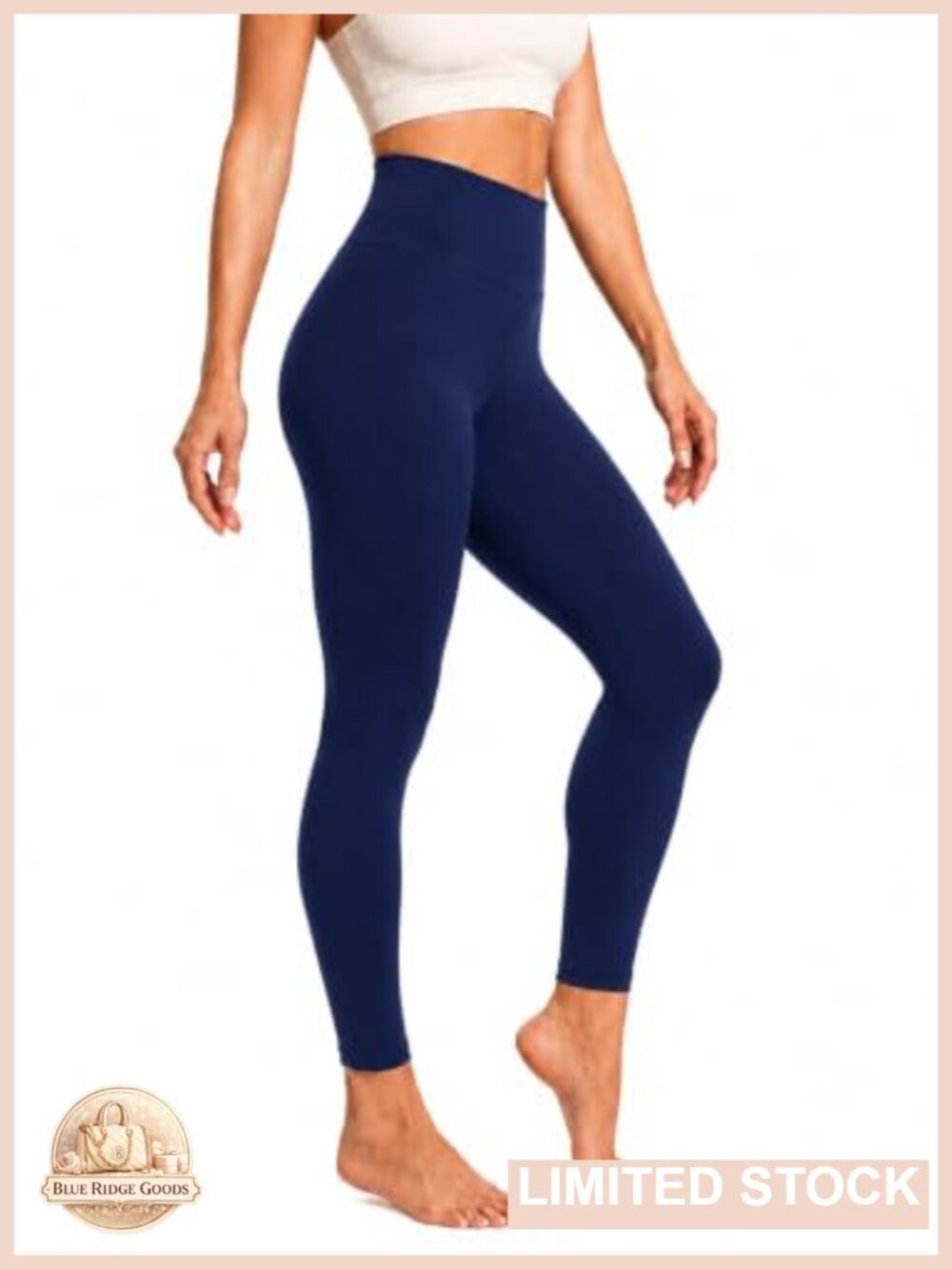 High Waisted Tummy Control Yoga Leggings Buttery Soft 7/8 Women's